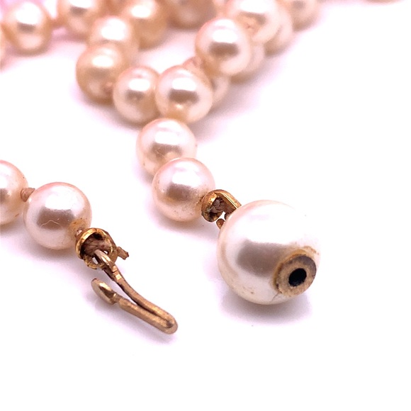 Choker Cream Pearl Necklace 16” - Picture 4 of 5